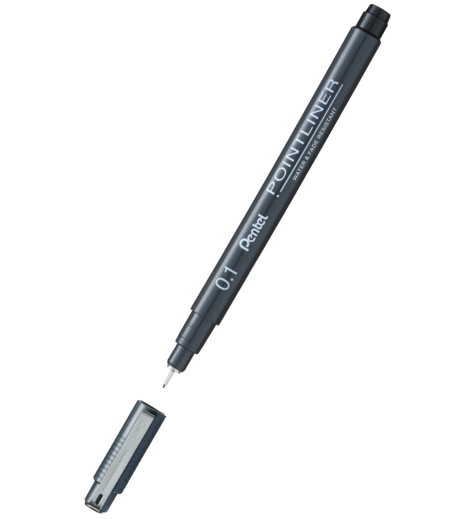 cienkopis pointliner 0,1 Pentel.png