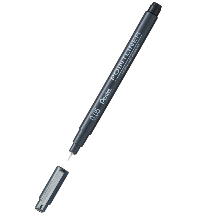 cienkopis pointliner 0,05 Pentel.png