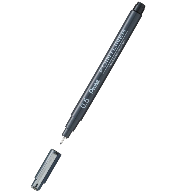 cienkopis pointliner 0,5 Pentel.png