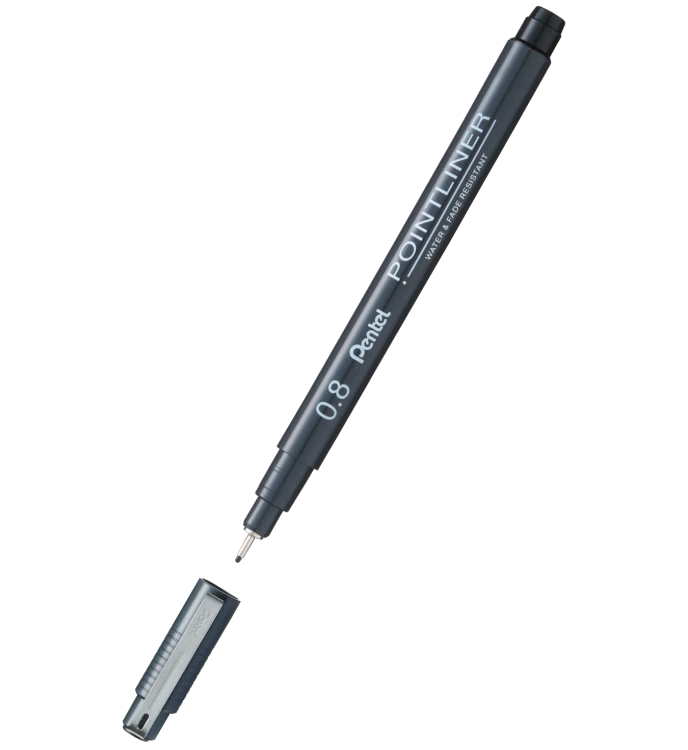 cienkopis pointliner 0,8 Pentel.png