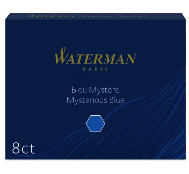naboje długie granatowe Waterman A`8Mysterious Blue.jpg