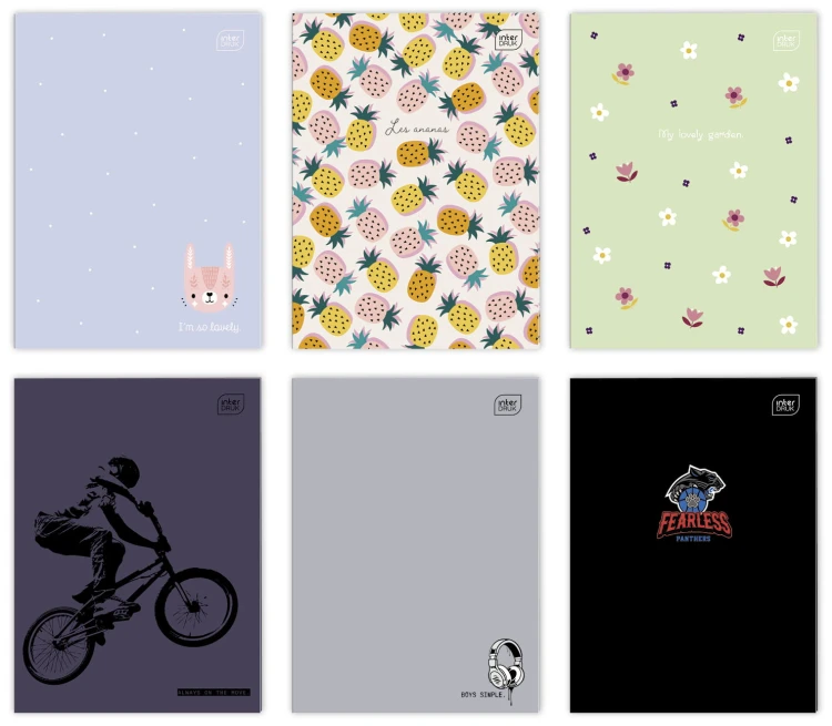 zeszyt akademicki A4/32 linia szeroka mix wzorów interdruk