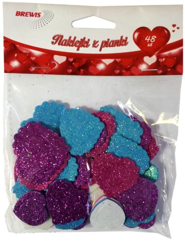 naklejki z pianki serca (48szt) PVW05    Brewis2.jpg