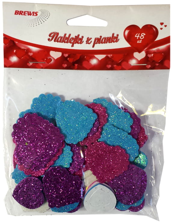 naklejki z pianki serca (48szt) PVW05    Brewis2.jpg