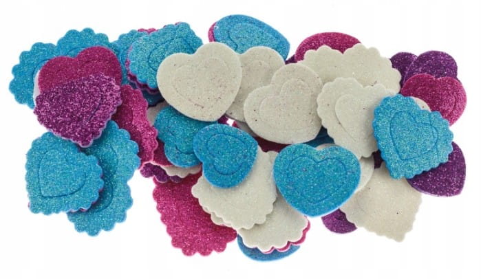 naklejki z pianki serca (48szt) PVW05    Brewis.jpg