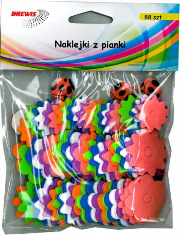 naklejki z pianki kwiatki I biedronki  (88szt) PVC01 Brewis.jpg