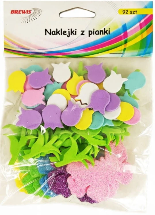 naklejki z pianki kwiaty 8+motyle (92szt) PVC29 Brewis.jpg