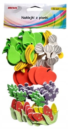 naklejki z pianki owoce i warzywa( 52szt) PVC26 Brewis.jpg