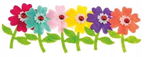 naklejki z filcu kwiatki 2 (6szt) FVC05  Brewis.jpg