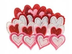 naklejki z filcu serca (16szt) FVW02     Brewis2.jpg