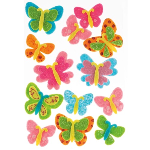 naklejki z filcu motyle (13szt) FVC100   Brewis1.jpg