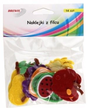 naklejki z filcu owoce (14szt) FVC02 Brewis.jpg