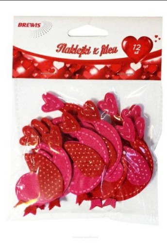 naklejki z filcu serca (12szt) FVW03 Brewis.jpg