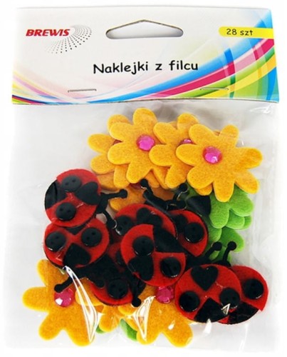 naklejki z filcu biedronki i kwiatki     (28szt) FVC03 Brewis2.jpg