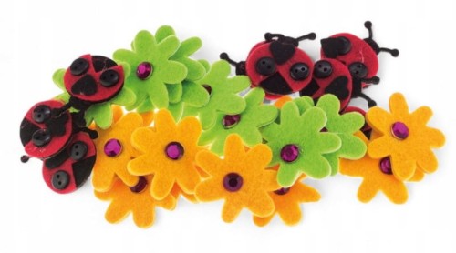 naklejki z filcu biedronki i kwiatki     (28szt) FVC03 Brewis.jpg