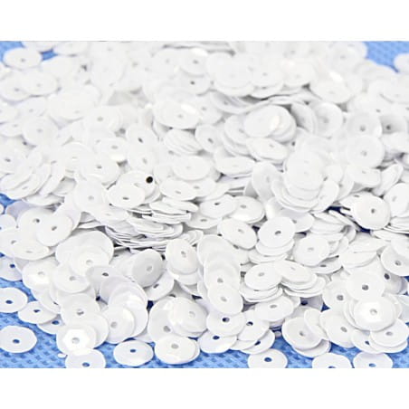 cekiny błyszczące 8mm 15g biały pastel CEK8-NR02