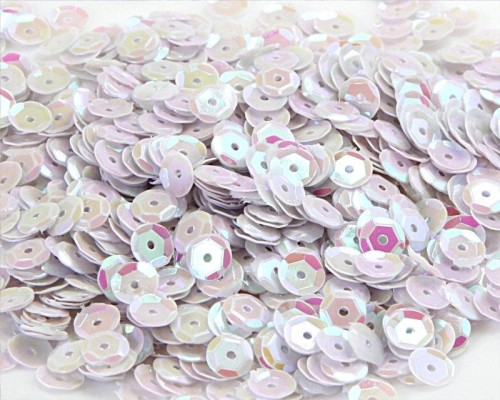 cekiny błyszczące 8mm 15g biało-różowy mieniący CEK8-NR12