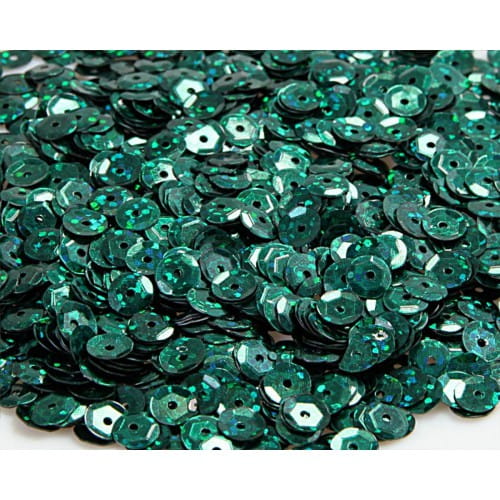 cekiny błyszczące 8mm 15g zielony butelkowy brokat CEK8-NR41