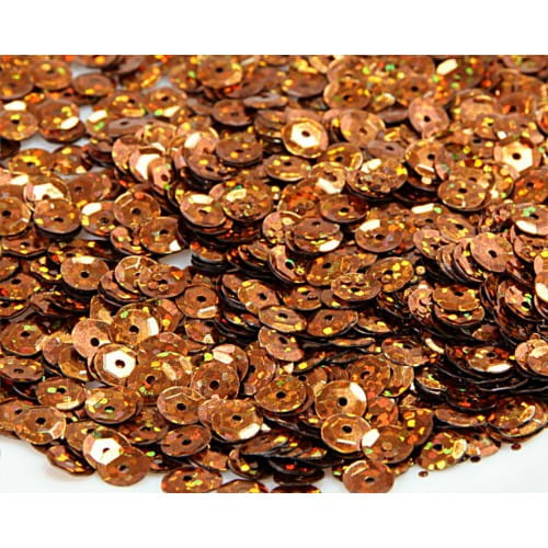 cekiny błyszczące 8mm 15g brązowy brokat CEK8-NR58