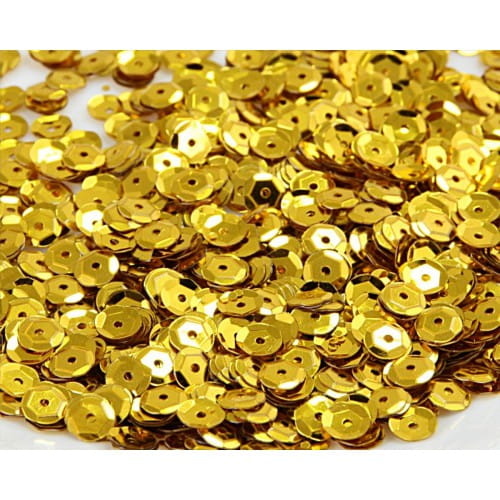 cekiny błyszczące 8mm 15g ciemnozłoty błyszczący CEK8-NR51