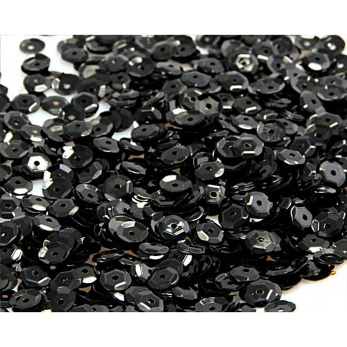 cekiny błyszczące 8mm 15g czarny pastel CEK8-NR60