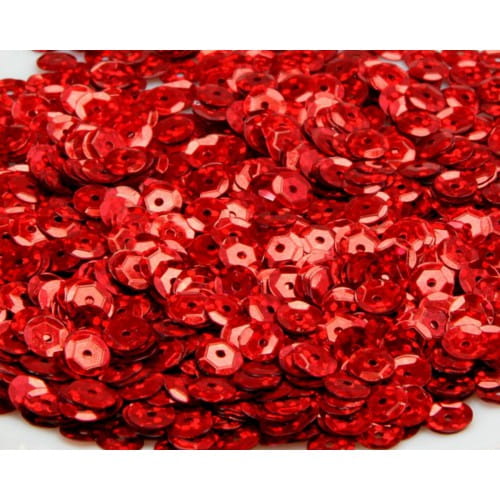 cekiny błyszczące 8mm 15g czerwony brokat CEK8-NR23