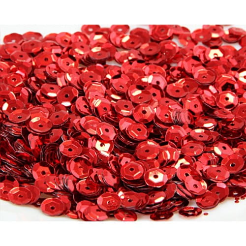 cekiny błyszczące 8mm 15g czerwony błyszczący CEK8-NR22