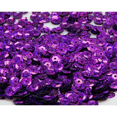 cekiny błyszczące 8mm 15g fioletowy brokat CEK8-NR30